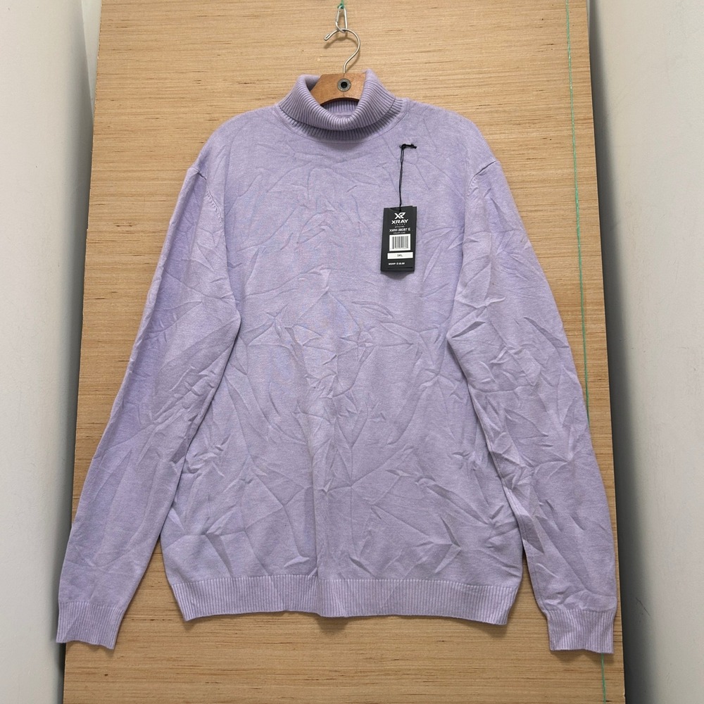 XRAY Jeans Mens Lilac Purple Turtleneck Knit Sweater 3XL NWT XMW-38087 E